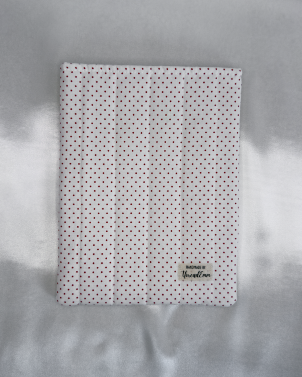 Burgundy Polka-Dots on Cream Quilted E-Reader/Book Sleeve