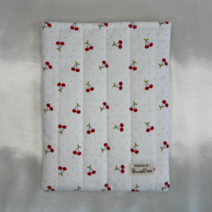 20260812-Cherries and Polka-Dots L011 Cherries and Polka-Dots Quilted E-Reader/Book Sleeve