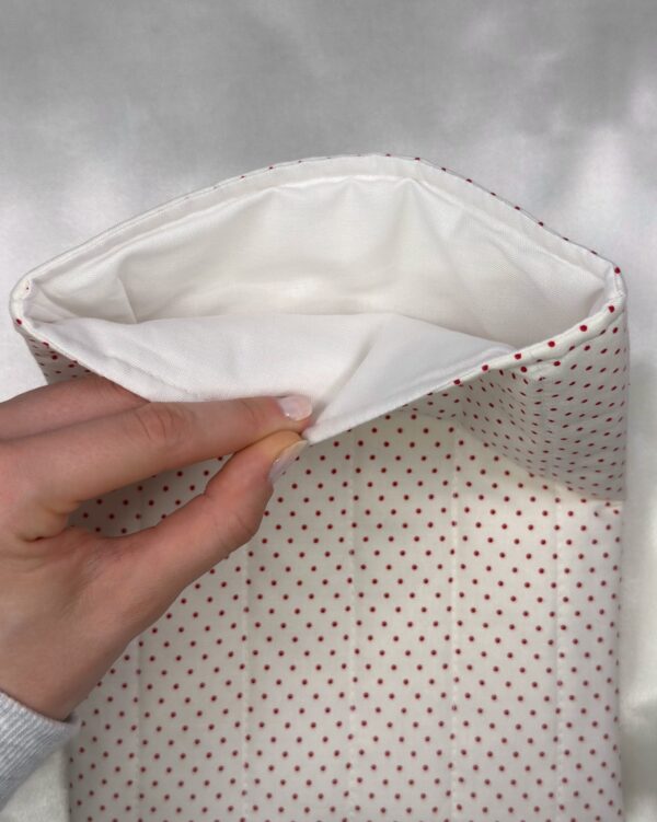 Burgundy Polka-Dots on Cream Quilted E-Reader/Book Sleeve