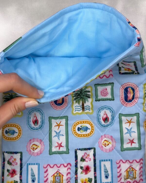 Costal Post Stamps Liner Costal Post Stamps Quilted E-Reader/Book Sleeve