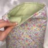 Green Colorful Flowers Liner Green Colorful Flowers Quilted E-Reader/Book Sleeve
