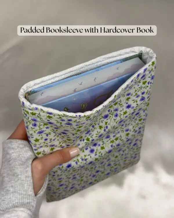 Padded w H2 Yellow Floral Patchwork Padded Book Sleeve