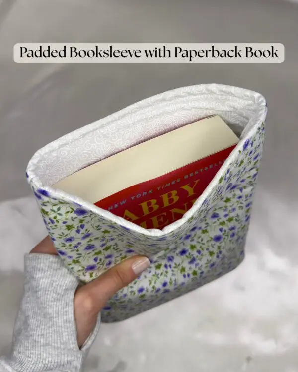 Padded w P2 Yellow Floral Patchwork Padded Book Sleeve